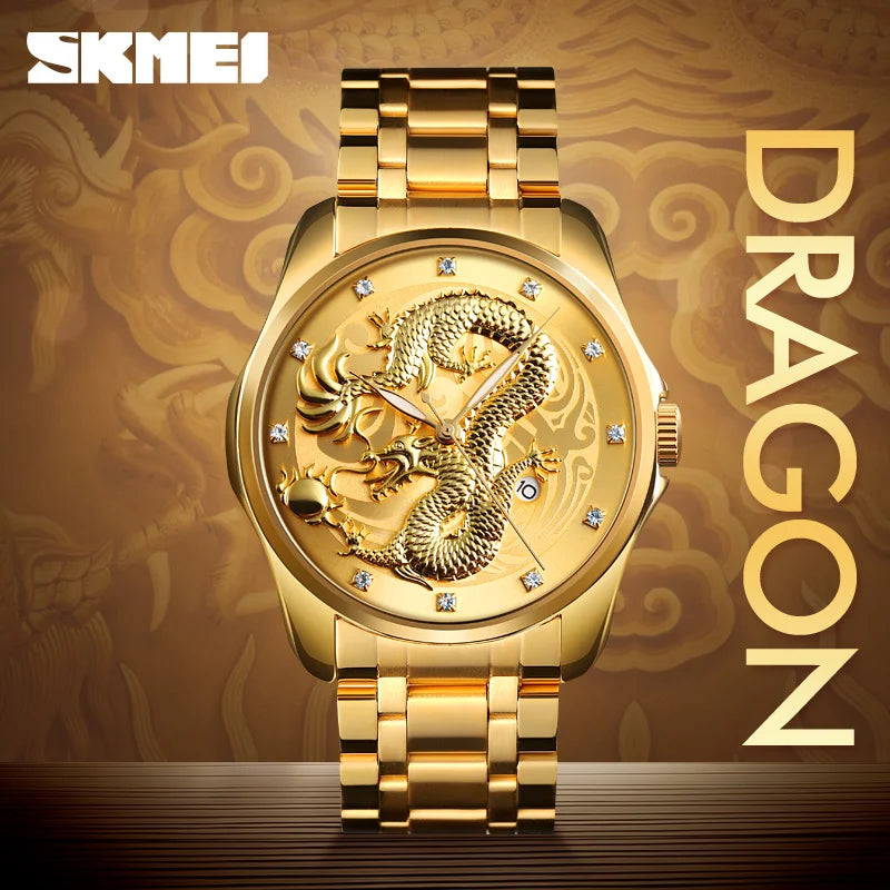 Relógio Chinês Dragon Pattern