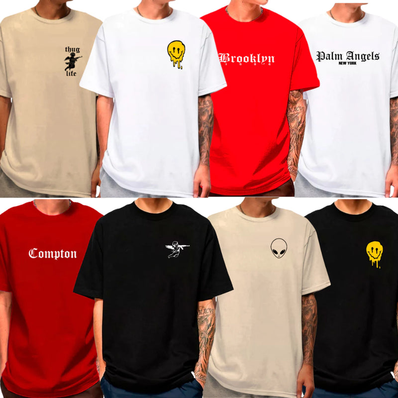 Kit 3 CAMISETAS Unissex Streetwear Oversized