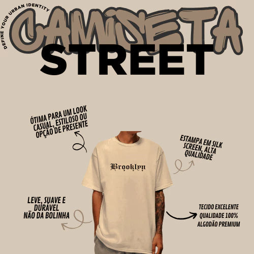 Kit 3 CAMISETAS Unissex Streetwear Oversized